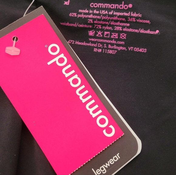 NWT COMMANDO Black Faux Patent Leather High Rise Smoothing Waistband Leggings XL - Picture 7 of 14